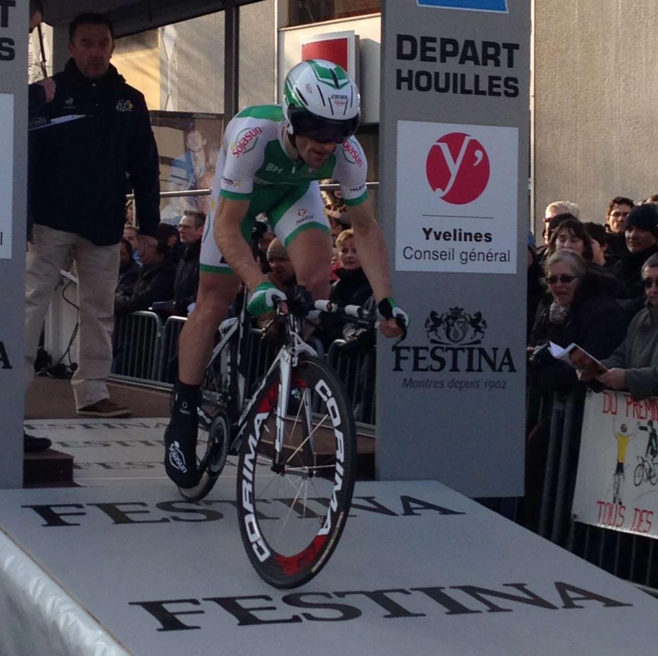Cyril Lemoin, ciclista del Sojasun, acaba 14º en el prólogo de la París-Niza