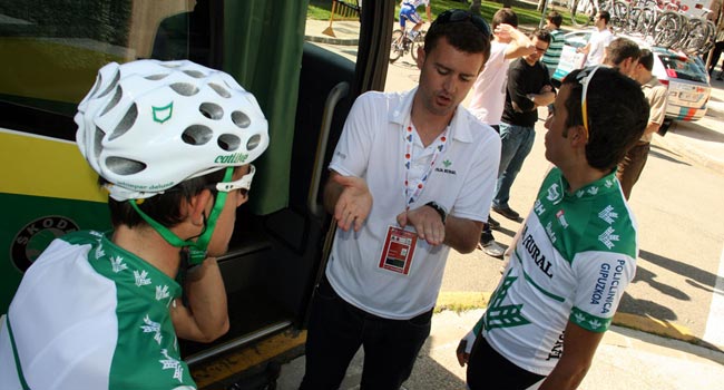 Egoitz García, uno de los protagonistas de la tercera etapa de la Vuelta al País Vasco